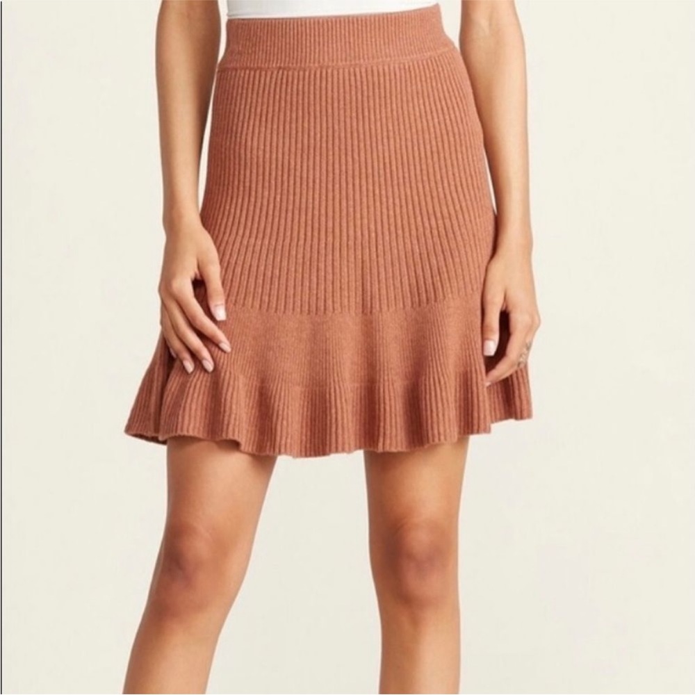Free People Ribbed Knit Mini Skirt